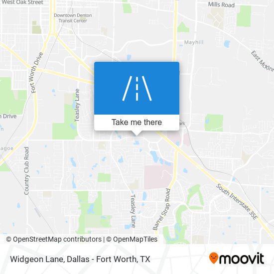 Widgeon Lane map