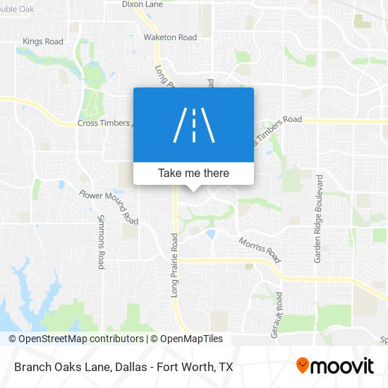 Branch Oaks Lane map