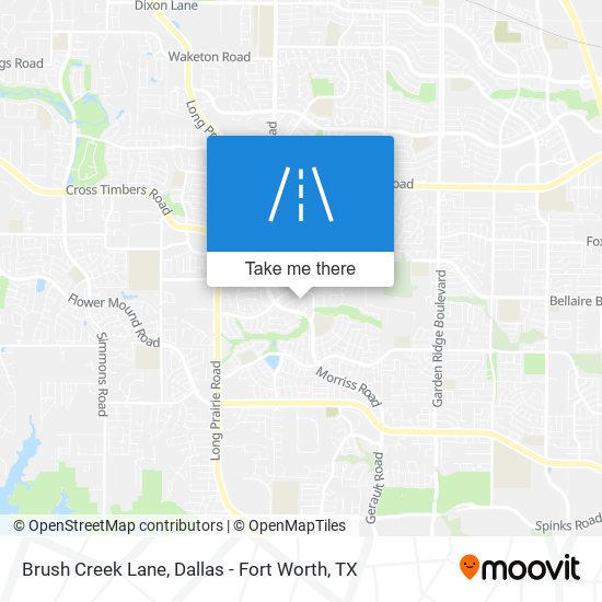 Brush Creek Lane map