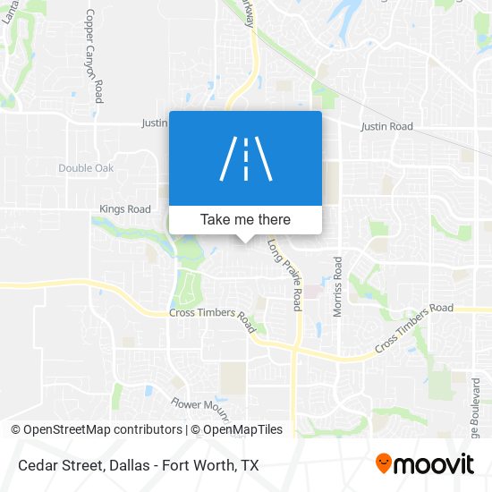 Cedar Street map