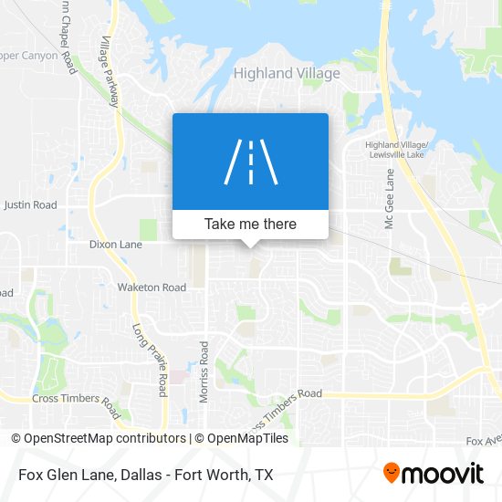 Fox Glen Lane map