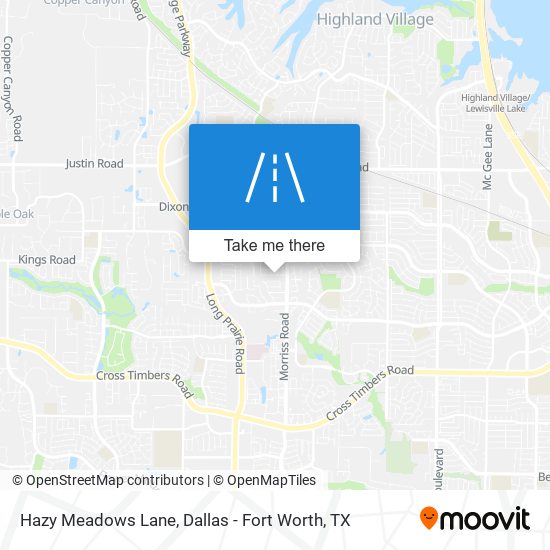 Hazy Meadows Lane map