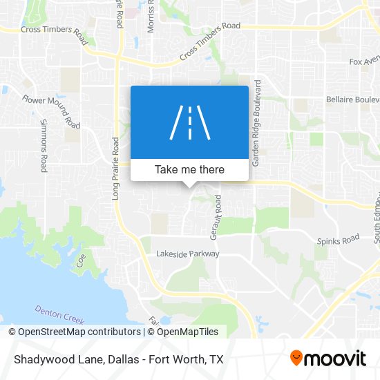 Shadywood Lane map