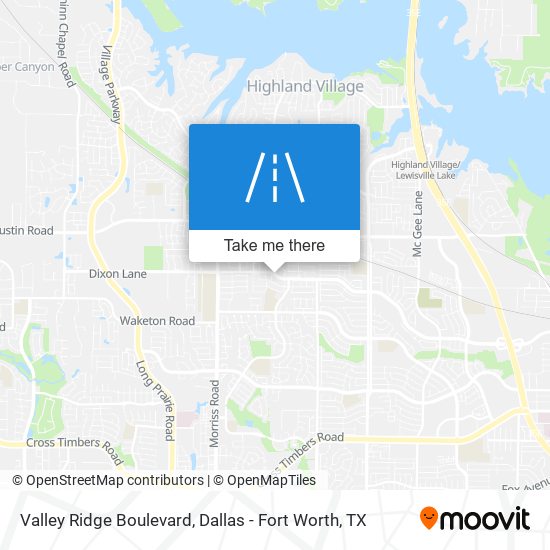 Valley Ridge Boulevard map