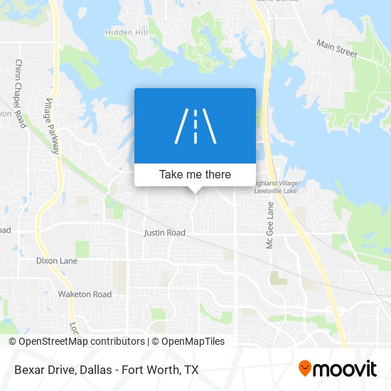 Bexar Drive map