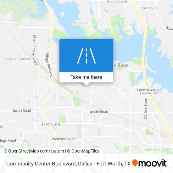 Community Center Boulevard map