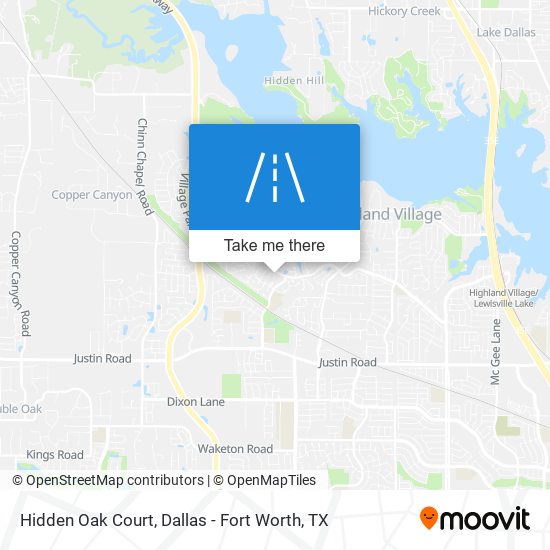 Hidden Oak Court map