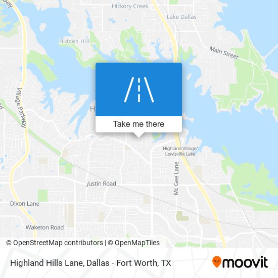 Highland Hills Lane map