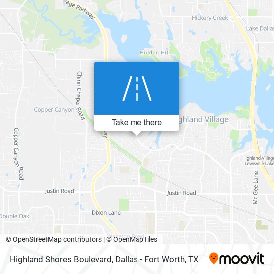 Highland Shores Boulevard map