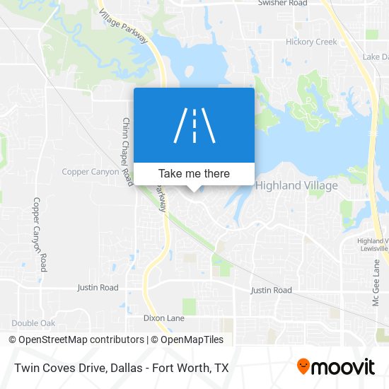 Twin Coves Drive map