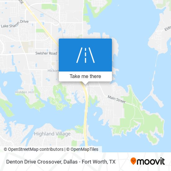 Denton Drive Crossover map