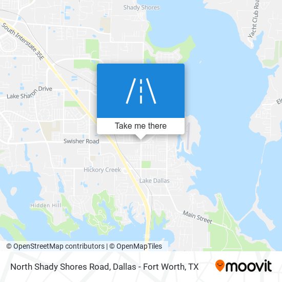 North Shady Shores Road map