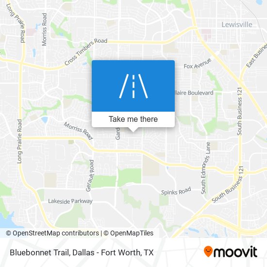 Bluebonnet Trail map