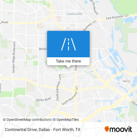 Continental Drive map