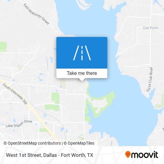 West 1st Street map