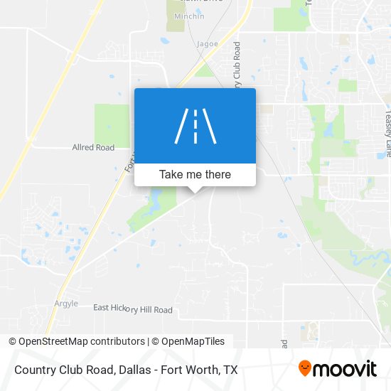 Country Club Road map