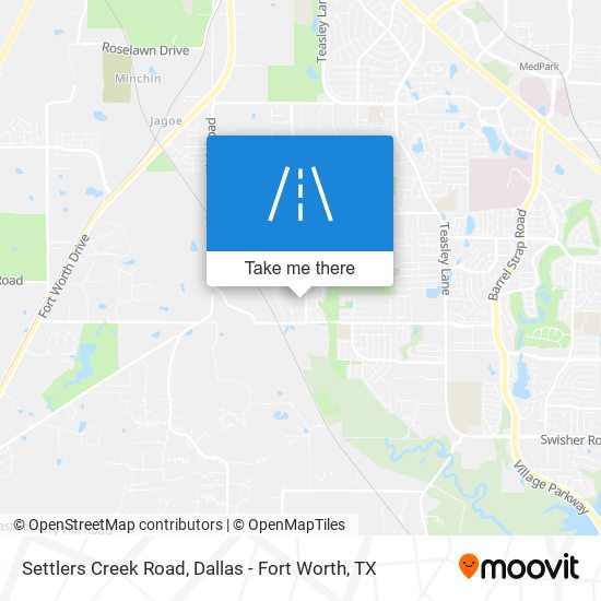 Settlers Creek Road map