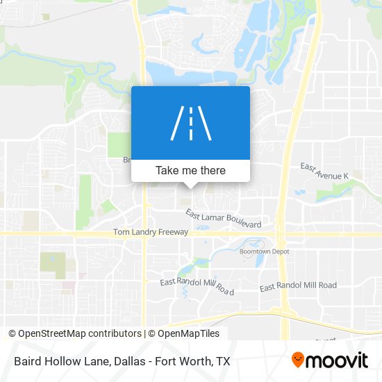 Baird Hollow Lane map