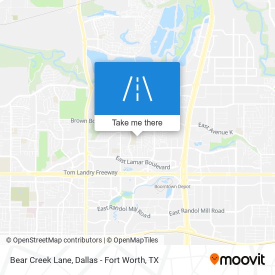 Bear Creek Lane map