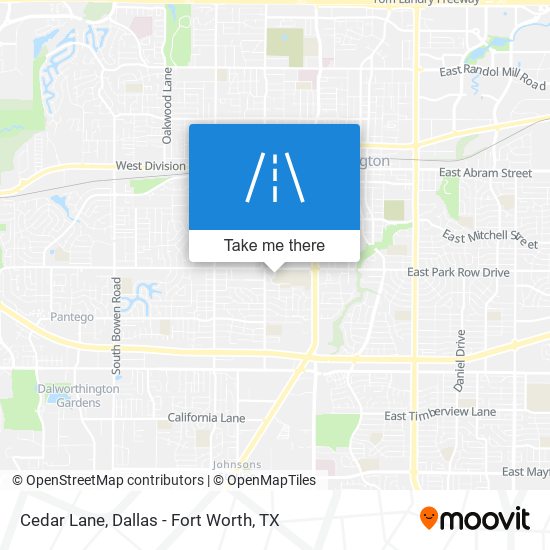 Cedar Lane map
