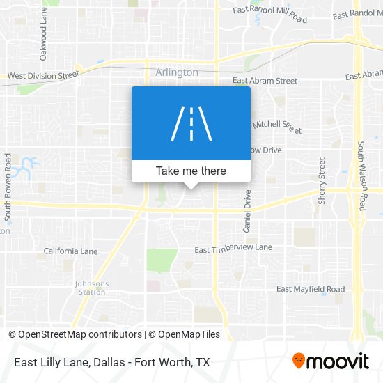 East Lilly Lane map