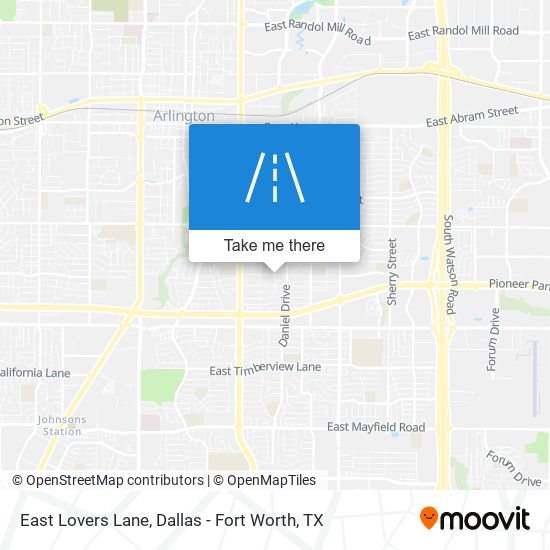 East Lovers Lane map