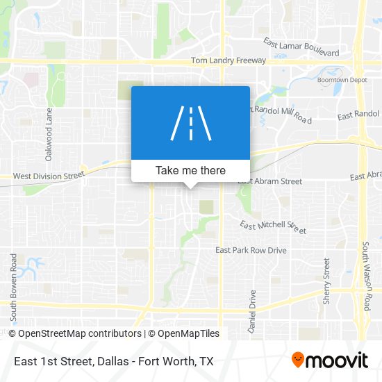 East 1st Street map