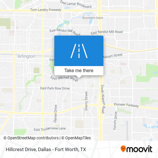 Hillcrest Drive map