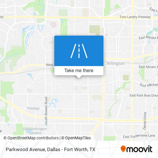 Parkwood Avenue map