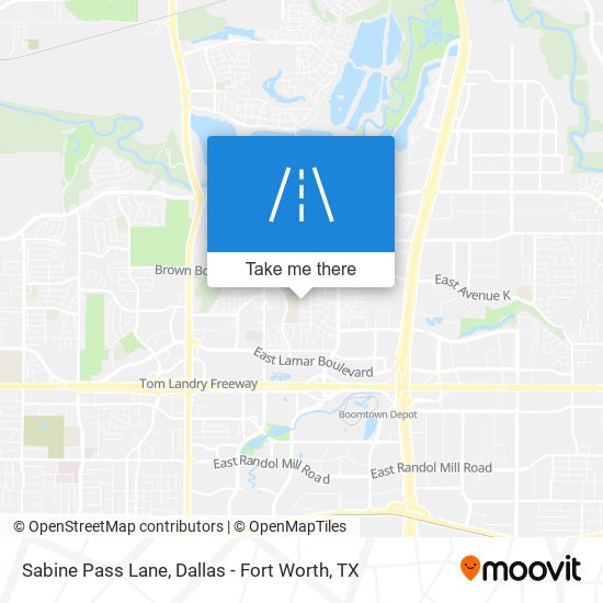 Sabine Pass Lane map