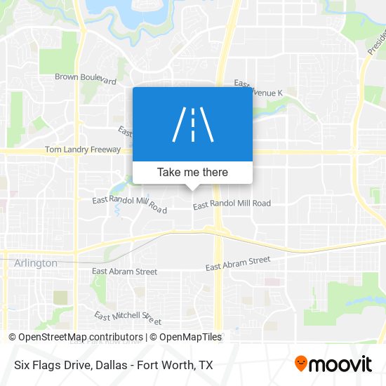 Six Flags Drive map
