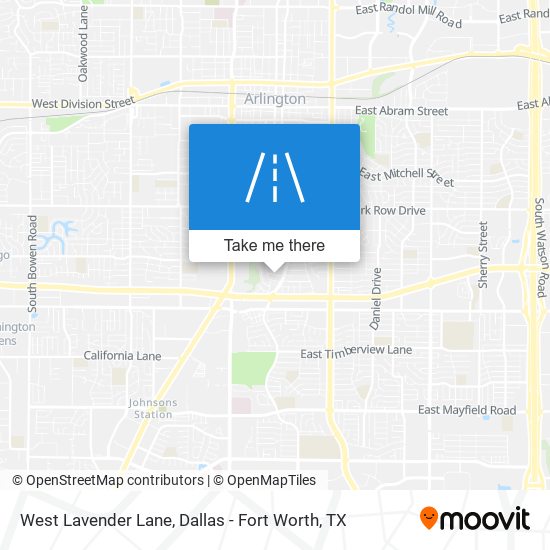 West Lavender Lane map