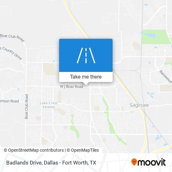 Badlands Drive map