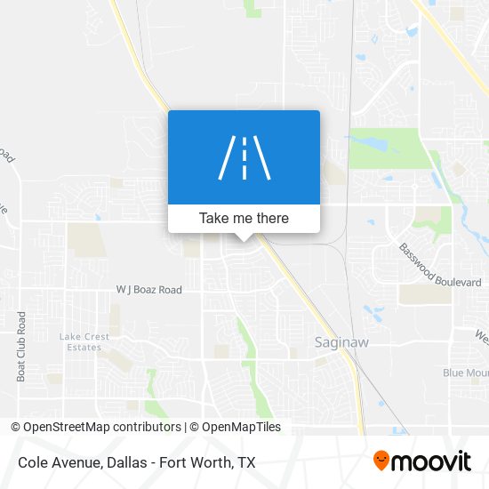 Cole Avenue map