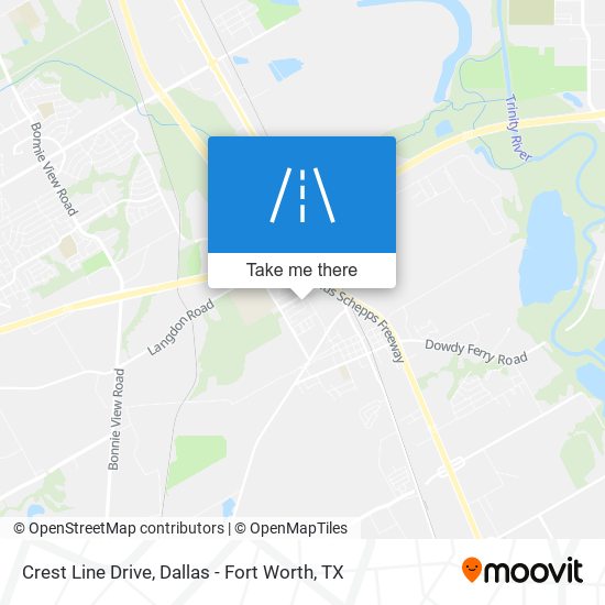 Crest Line Drive map