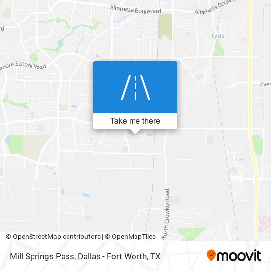 Mill Springs Pass map