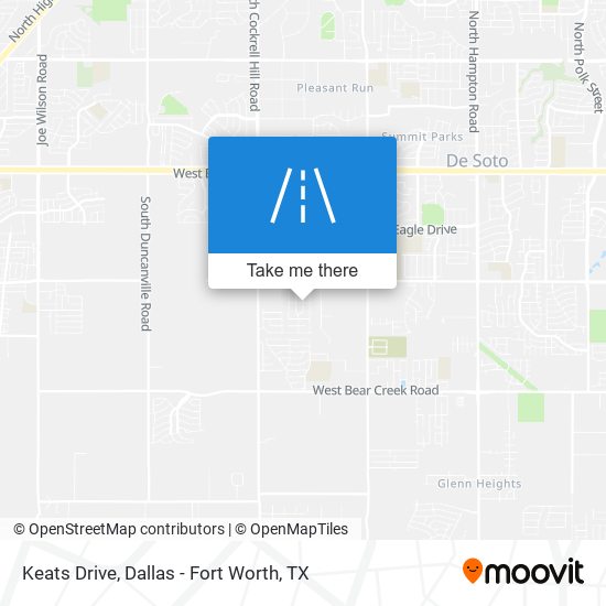 Keats Drive map