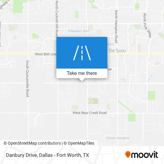 Danbury Drive map