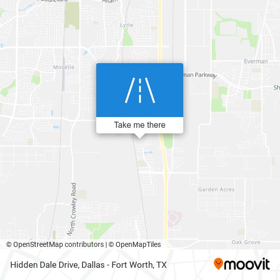 Hidden Dale Drive map