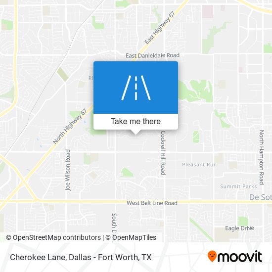Cherokee Lane map
