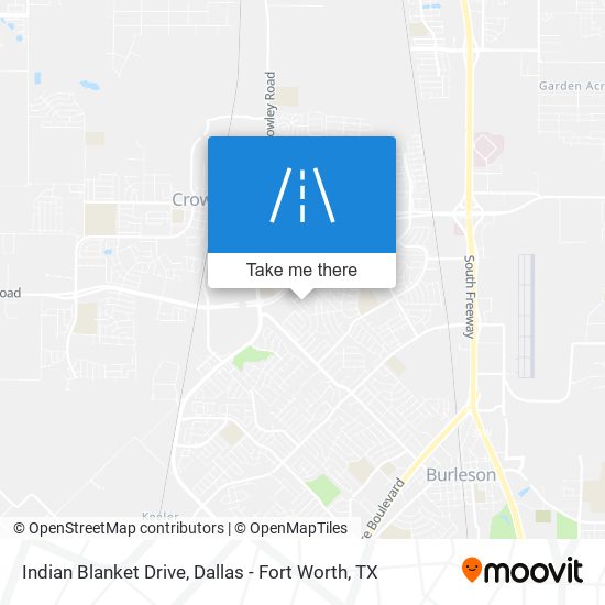 Indian Blanket Drive map