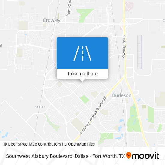 Mapa de Southwest Alsbury Boulevard