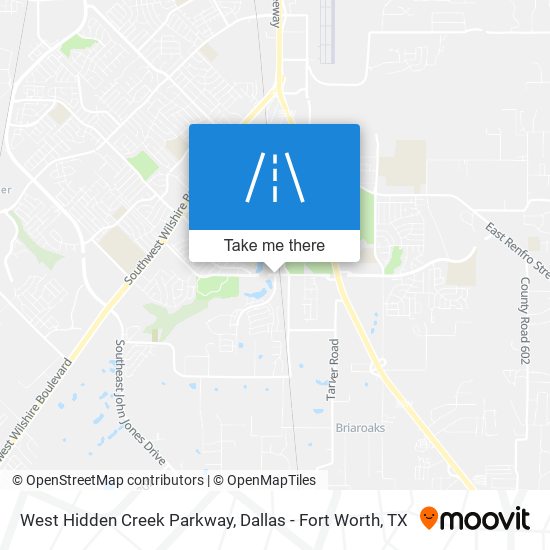West Hidden Creek Parkway map