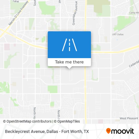 Beckleycrest Avenue map