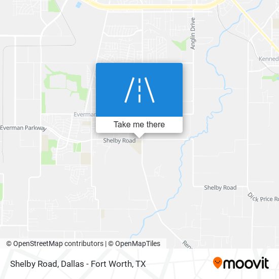 Shelby Road map