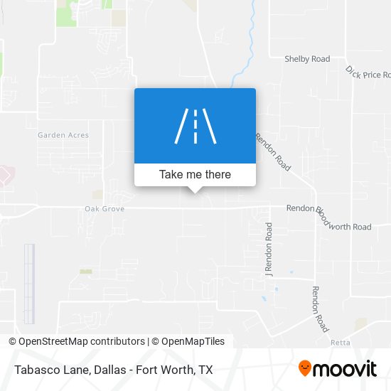 Tabasco Lane map