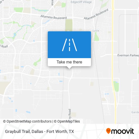 Graybull Trail map
