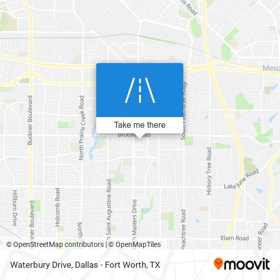 Waterbury Drive map
