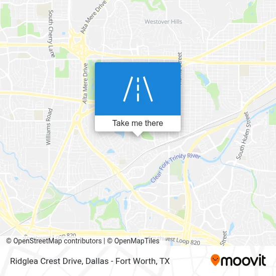Ridglea Crest Drive map