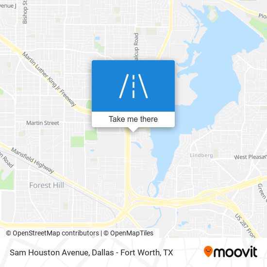Sam Houston Avenue map